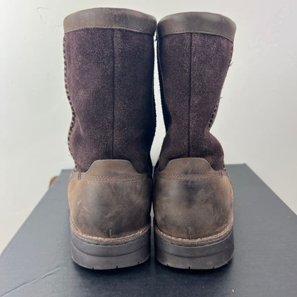 UGG Foerster Stout brown Leather & Suede Shearling Casual Boots Mens Size 11